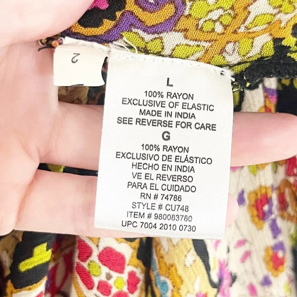 Billa Lightweight Colorful Pullover Casual Summer Dress Women's Size Large - Picture 9 of 10